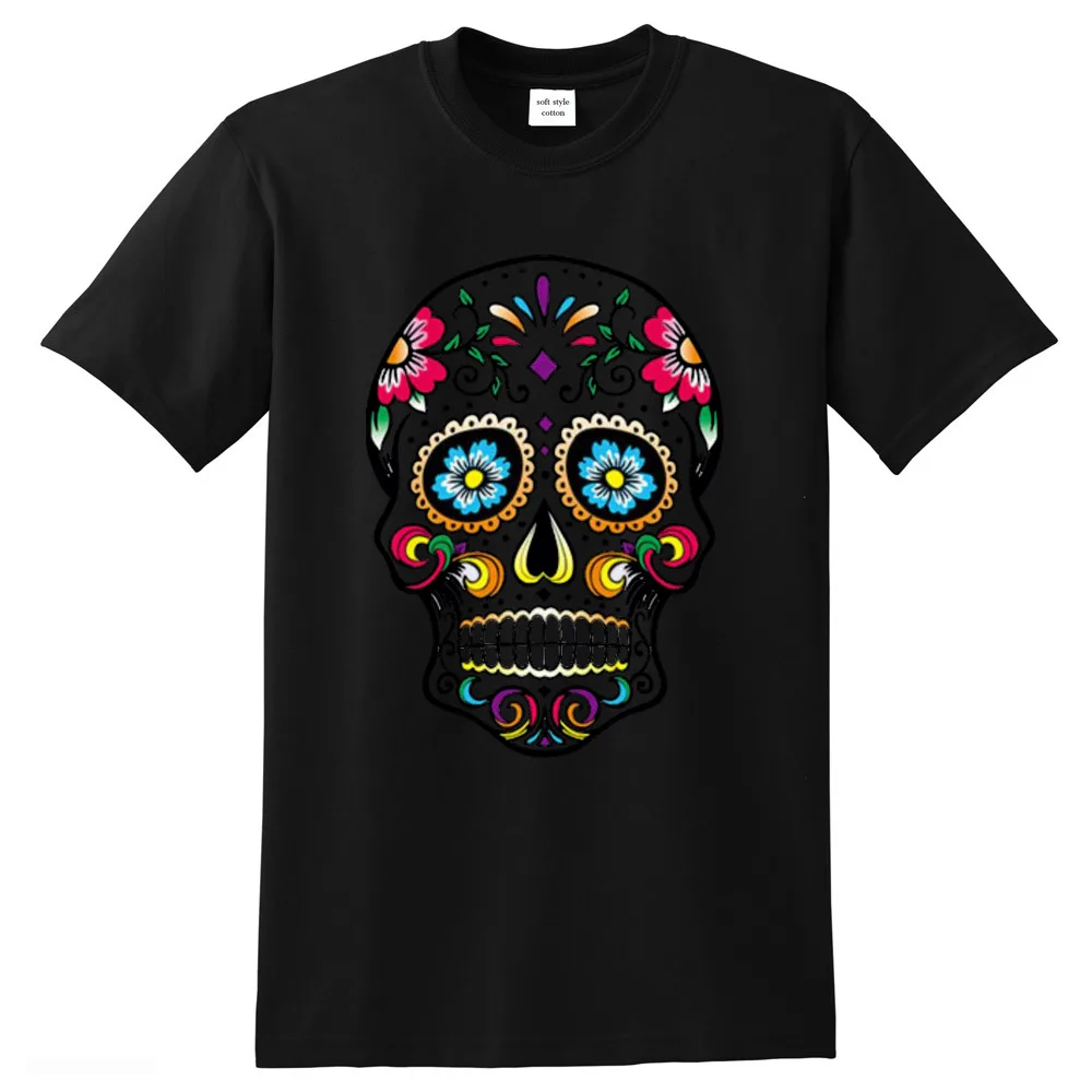 

Cool skull printed men T shirt men's high quality T-shirt new design street style loose casual crew neck tshirt