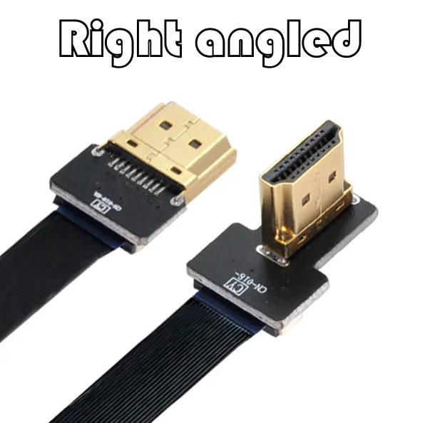 

Плоский кабель CYFPV FPV HDMI-совместимый штекер к прямоугольному 90D HDMI-совместимый штекер HDTV FPC для FPV HDTV мультикоптера антенны