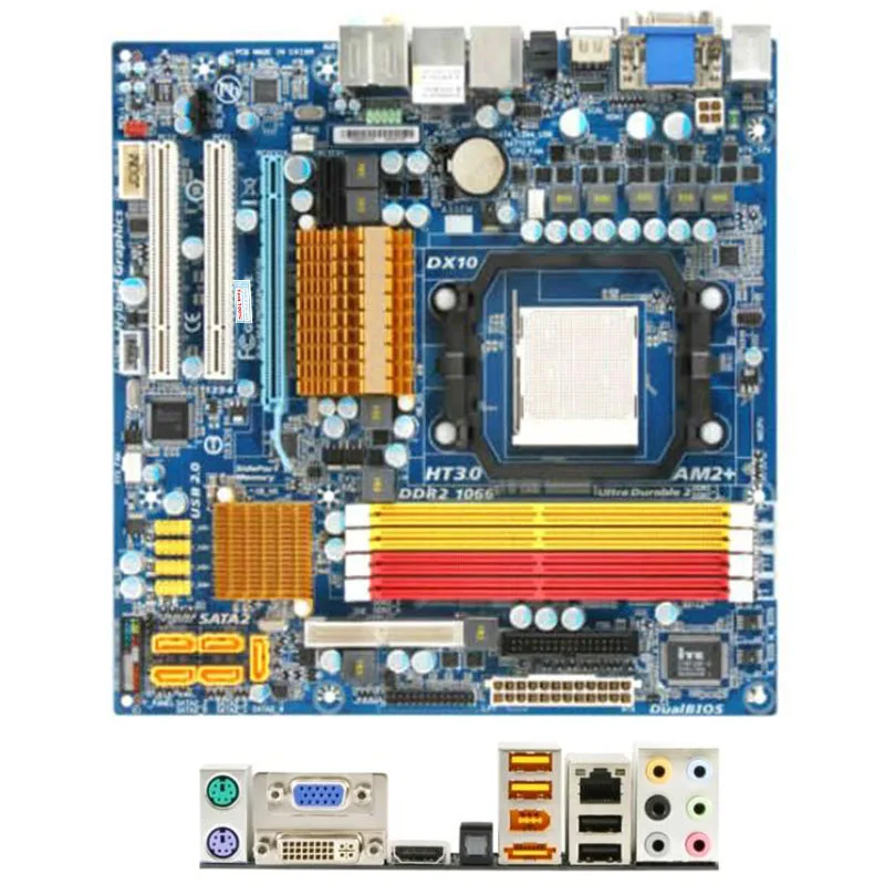 Для Gigabyte GA-MA78GPM-DS2H компьютера SATA II материнская плата AM3 AM2 DDR2 для AMD 760G 780G настольная