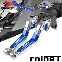 new blue for bmw rninet r nine t 2017 2018 cnc aluminium accessories motorcycle adjustable folding extendable brake clutch lever
