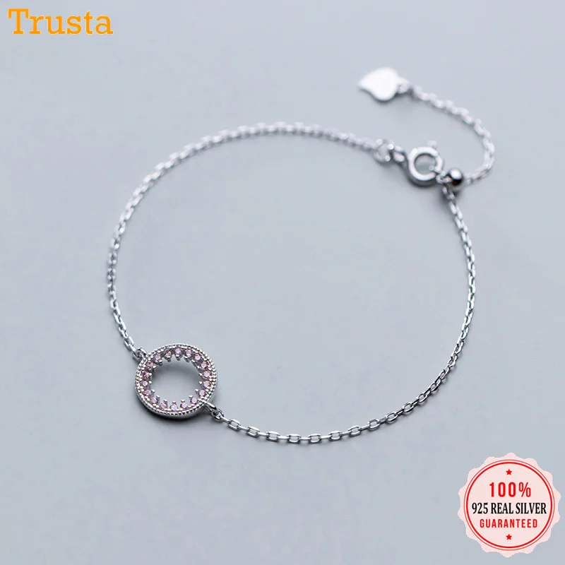 Trustdavis, Настоящее серебро 925 пробы, синтез жемчуга, цепочка змеи 16,5 см, браслеты для подростков, женщин, девушек, ювелирные изделия DA288