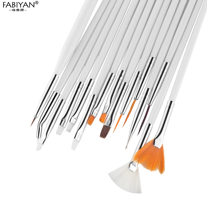 20 шт. кисточки для рисования и точек ногтей|painting draw brush|pen acrylicdrawing brush |