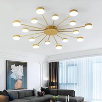 modern new led ceiling lamp for living room bedroom gold black color surface mounted round sqaure lamps ceiling lights