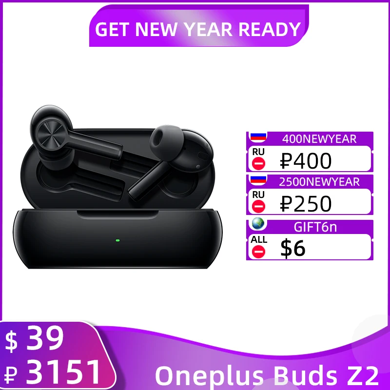 

New Oneplus Buds Z2 Z 2 TWS Wireless Earphone Bluetooth 5.2 Active Noise Cancelling Wireless Headphones For Oneplus 9 RT 9 Pro
