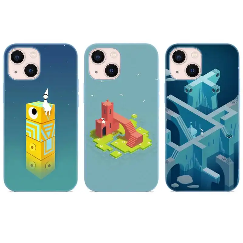 

Monument Valley Puzzle Game Phone Case Purple Color For iPhone 13 12 11 Mini Pro X XR XS Max 6 7 8 Plus Cover Funda