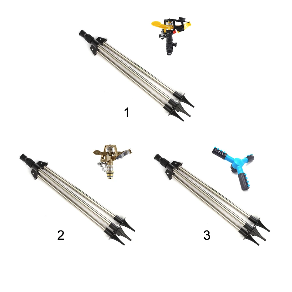 

4 Thread Grass Irrigation Rotatable Watering Sprinkler Tripod Stainless Steel Garden Adjustable Lawn