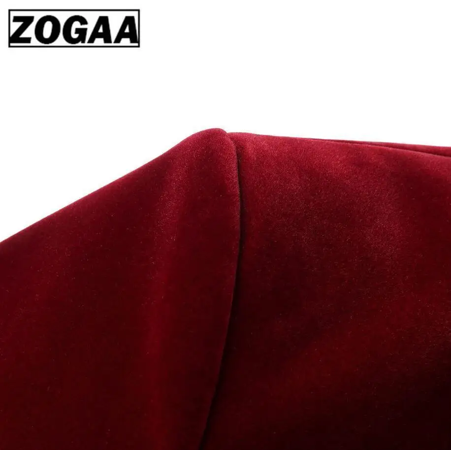 ZOGAA 2019 мужской классический комплект из 3 предметов бархатные костюмы стильный