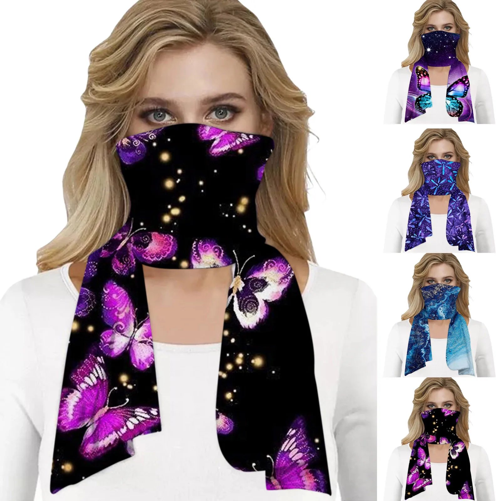 Модная женская маска шарф закрывающий рот теплые шарфы многофункциональные шали