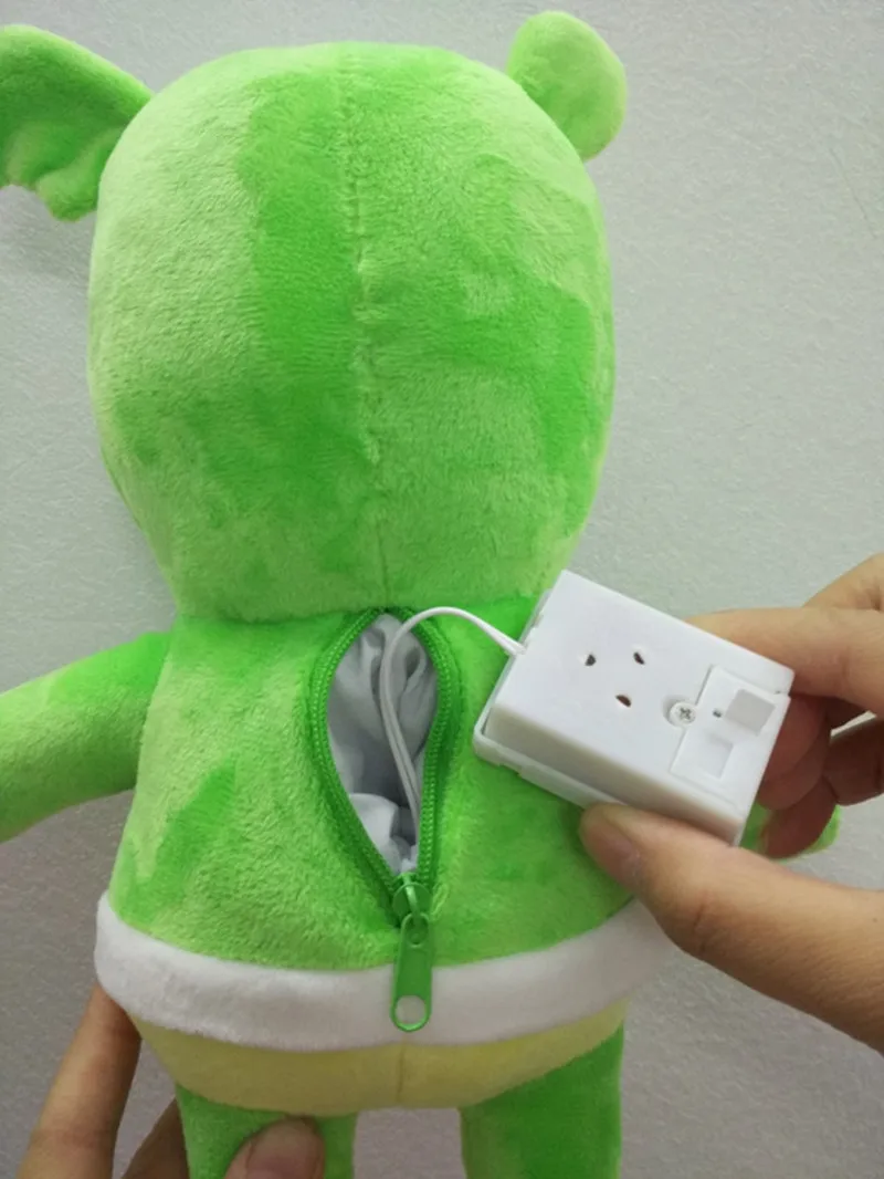 Высококачественный плюшевый мишка-резинка 30 см жевательный Мишка с голосом