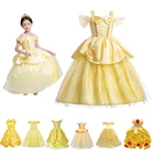 Новинка 2022, платье принцессы Белль для девочек, вечерние Плей-костюмы красавицы и чудовища, Детские нарядные платья на день рождения и карнавал