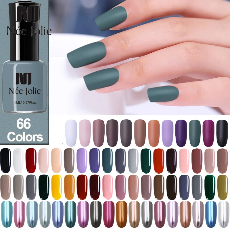 Лак для ногтей NEE JOLIE 8 мл лак дизайна блестящий зеркальный матовый эффект 66 цветов