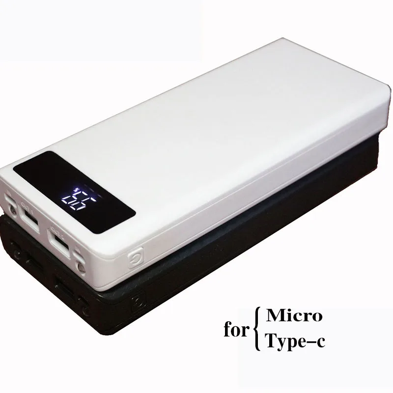 Внешний аккумулятор Micro Type c USB 20000 мАч чехол для телефона Внешнее зарядное