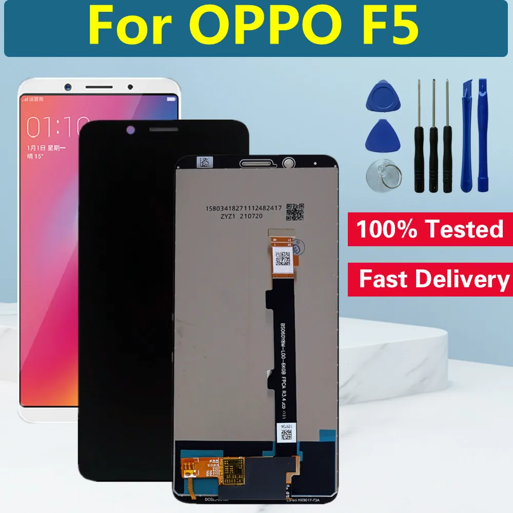 

6.0" Original For OPPO F5 LCD Display Screen Touch Panel Digitizer Assembly For OPPO F5 LCD Screen Replacement CPH1723 CPH1727