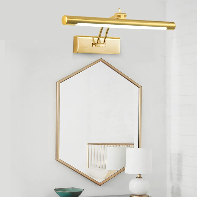 Современный светодиодный настенный светильник с выключателем Золотой 40 см 50