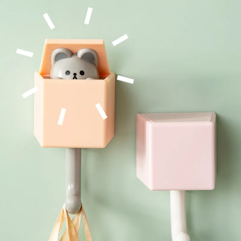 1 шт. креативный крючок в виде кошки Симпатичные бесшовные вешалки для двери