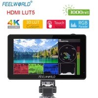 feelworld lut5 5 5 inch touch screen ultra high bright 3000nit 4k hdmi input output dslr on camera field monitor