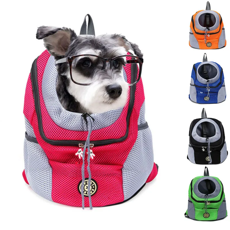 

Double Shoulder Portable Travel Backpack Outdoor Pet Dog Carrier Bag Front Bag Mesh Backpack