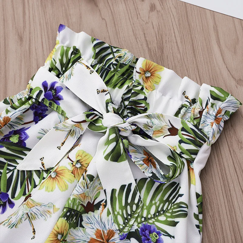 Эксклюзивная детская одежда короткий топ с открытыми плечами и широкие штаны