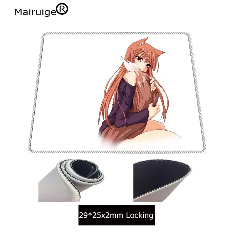 

MRGBEST Spice Wolf Anime Large Mouse Pad Computer Gaming pad Anti-slip Natural Rubber with Locking Edge Gamer Big Mat