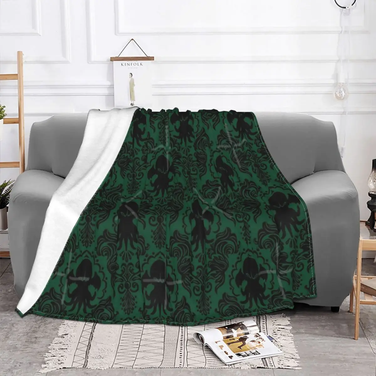 Manta de Дамаск Old One cubrecama a cuadros para cama sofa manta con capupara | Дом и сад