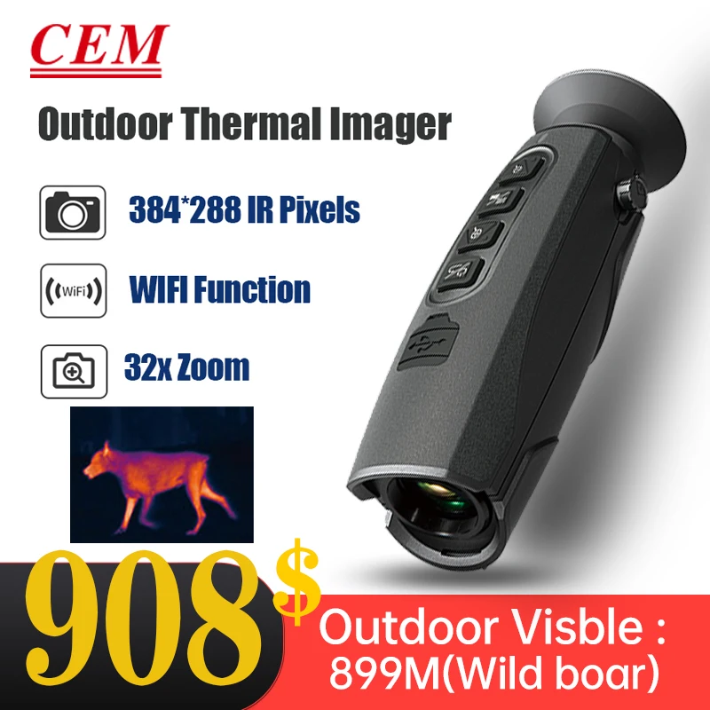 Фотокамера для охоты Монокуляр ночного видения тепловизор дикий кабан волк