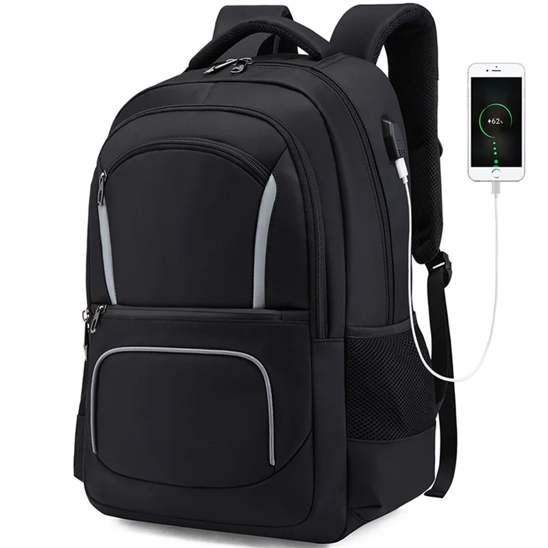 Waterproof Large Backpack 17.3 17 inch Laptop Backpack men Business Travel Multi-function Backpack male Traveling bag Black grey
