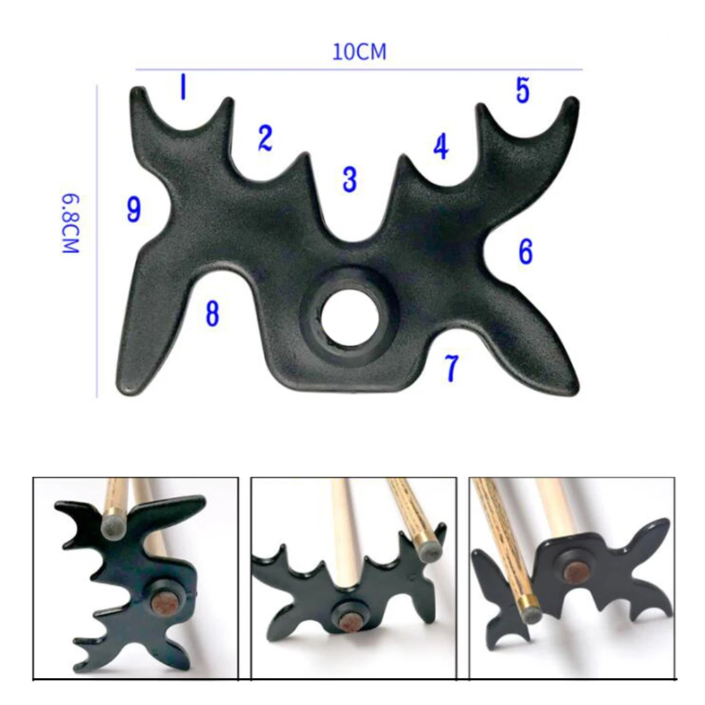 

2pcs Billiards Cross Antlers Rod Holder Plastic Billiards Cue Rack Snooker Pool Cue Stick Frame Pole Rack Rod Equipment