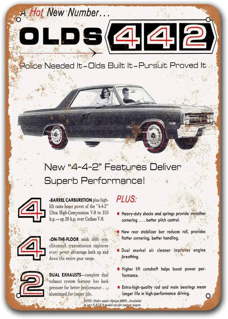 1964 Oldsmobile 4 2 винтажные автомобильные жестяные знаки Sisoso металлические таблички