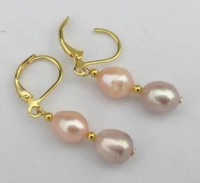 Бесплатная доставка новый красивый дизайн Южно морские розовые серьги с