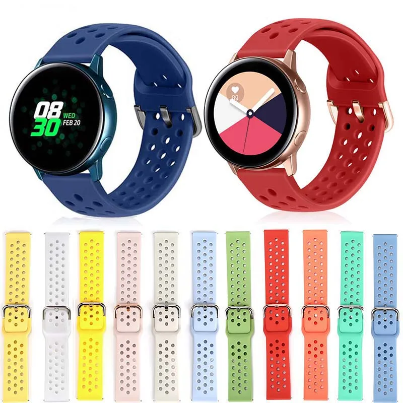 Ремешок силиконовый для смарт часов Huawei/Withings/Samsung Galaxy/gear s3/ Amazfit Bip сменный Браслет