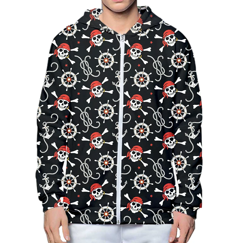 Модные худи с 3D-принтом черепа татуировки рентгеновского косточка мужская