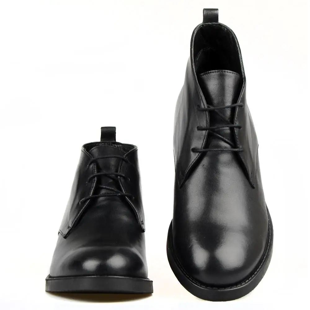 

FootCourt- Women Boots Genuine Leather Women Black Ankle Boots Lace Up Female Spring Autumn Winter Shoes Woman Punk Botas mujer