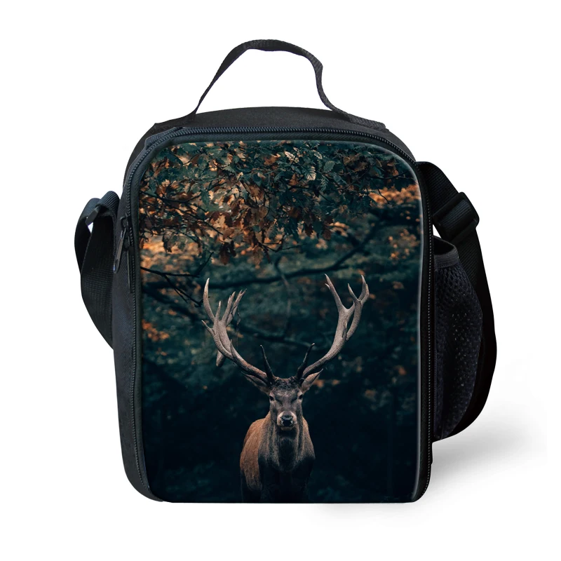 

HYCOOL Animal Deer Print Boy Girl Casual Student Lunch Bags Children Outdoor Picnic Food Bag Women Work Dinner Lunch Bento Pouch