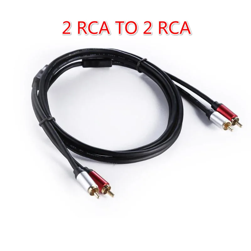 

1.8m 2 RCA TO RCA Cable Adapters Shielded Premium Twin Phono Cable Speaker Audio & Video RCA Cables Accessories For Aux TXTB1
