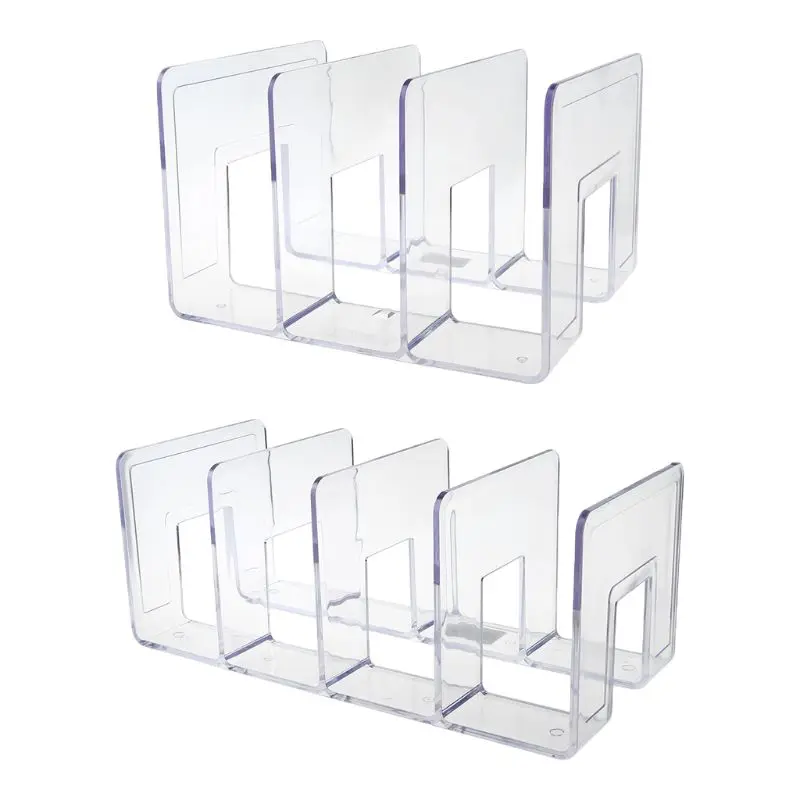 

Acrylic Transparent Multi-layer Bookend Decorative Book Shelf Home Room Office School Library Stationery Supplies Gifts
