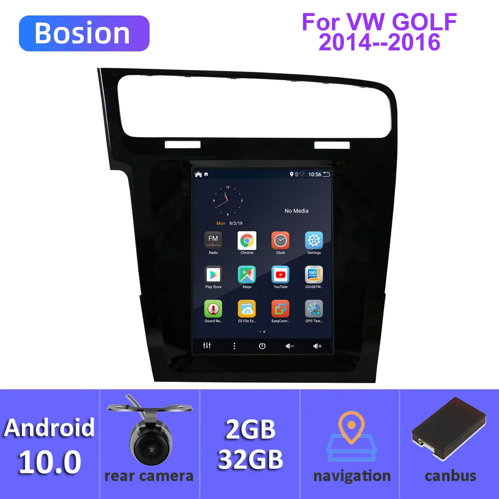 Автомагнитола на Android 10 мультимедийный плеер для Volkswagen GOLF 7 2013-2016 GPS навигация 2 din