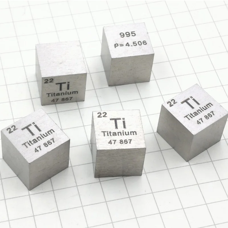 10 мм титановый кубический периодический Настольный кубик 99.95% чистый