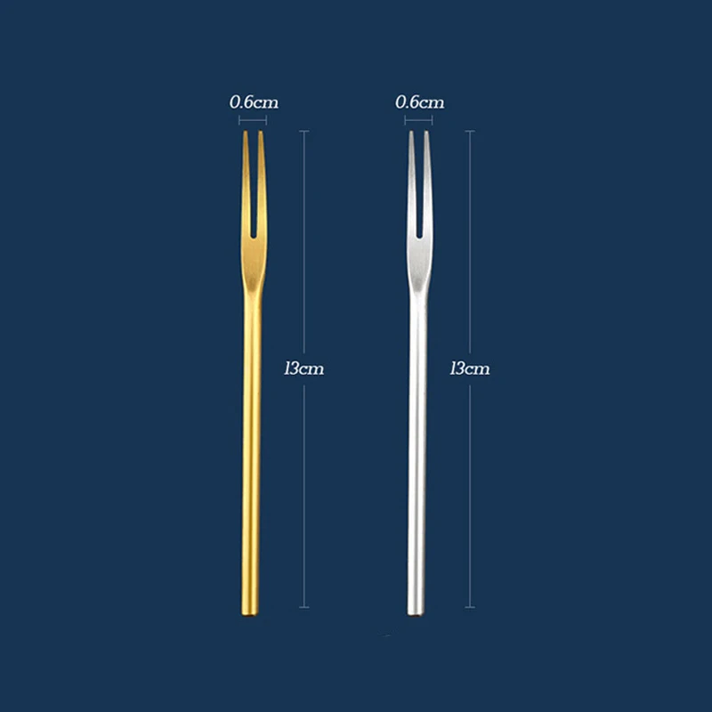 

Dessert Forks 304 Stainless Steel Tableware Forks Cutlery Fruit Fork Vintage Creative Salad Cake Forks Multifunctional Supplies