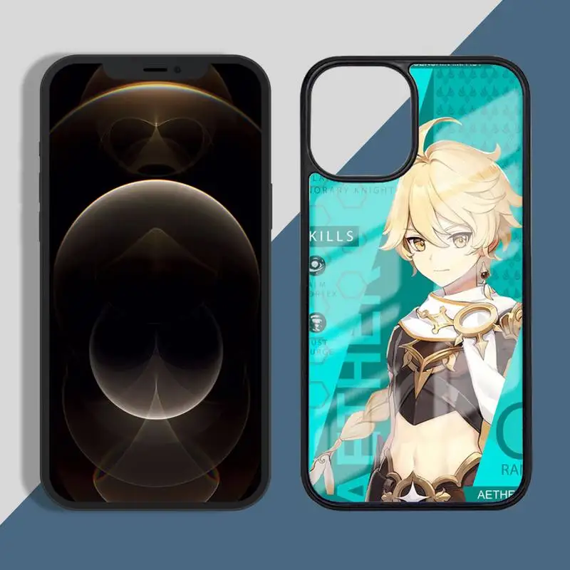 

Anime Genshin Impact Phone Case PC for iPhone 11 12 pro XS MAX 8 7 6 6S Plus X 5S SE 2020 XR