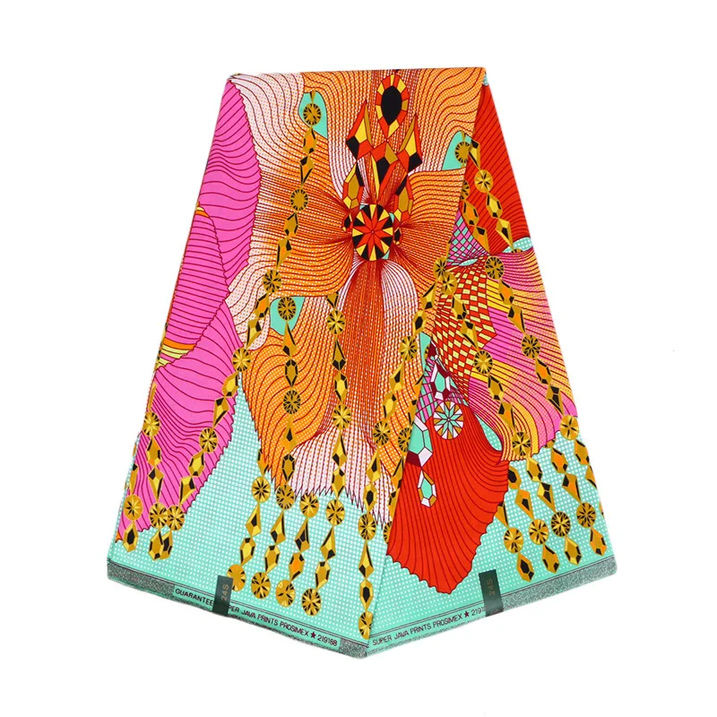 

African Fabric Ankara Fabric Wax Nederlands Print Fabric 2021 High Quality African 100% Cotton Soft Africanreal Wax For Dresse