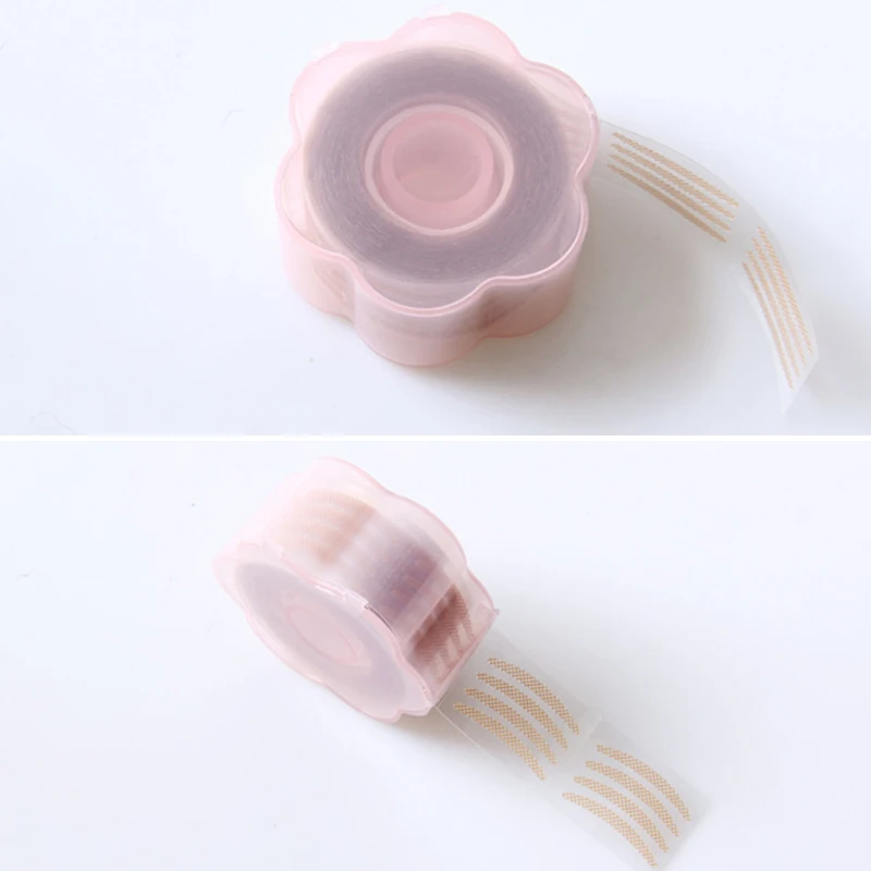 600Pcs Invisible Eyelid Sticker Lift Eye Magic Strips Plum Blossom Shape Reel Self Adhesive Lace Fiber Tape Makeup Tools - купить по