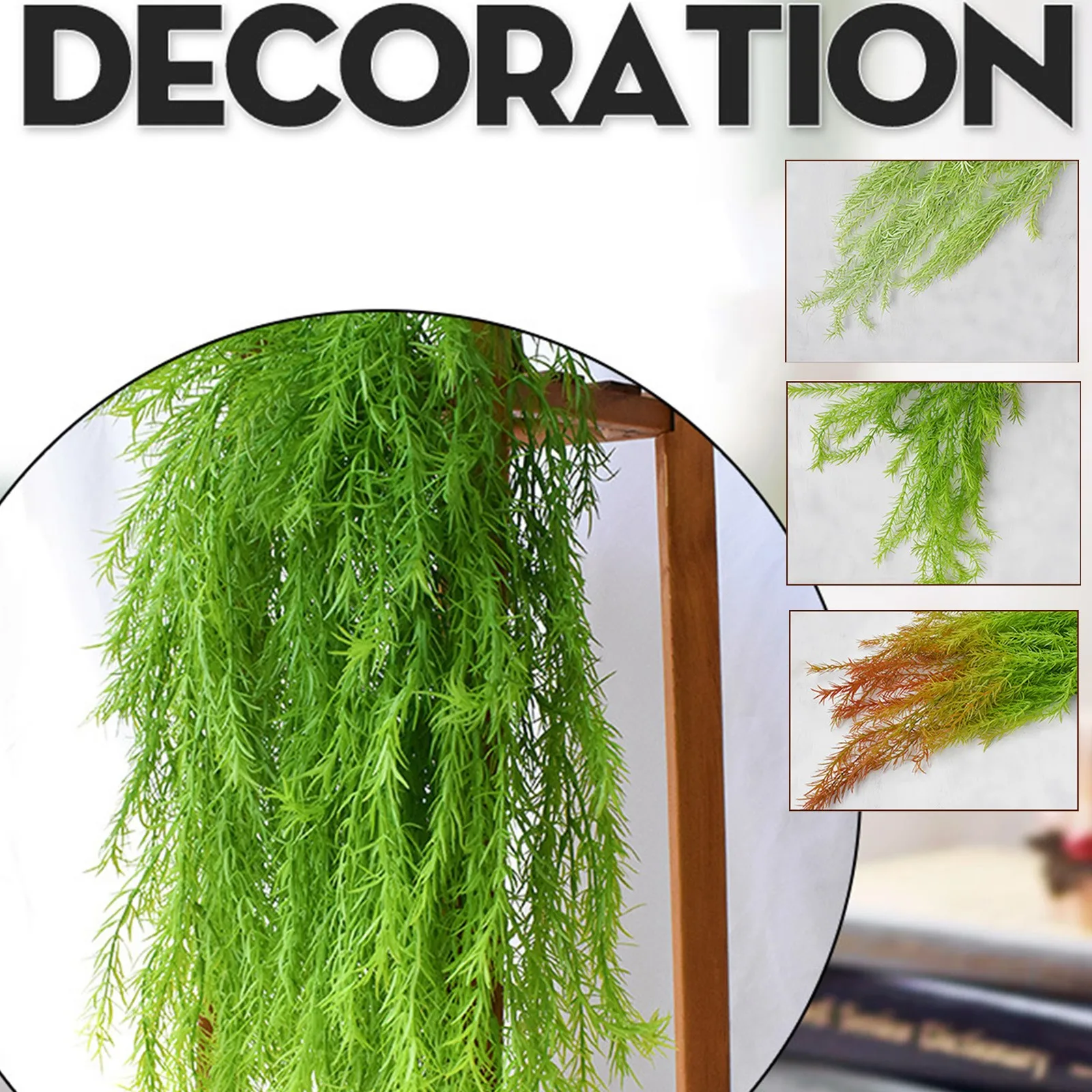 Искусственное растение подвесной ротанговый листья ветки наружное украшение