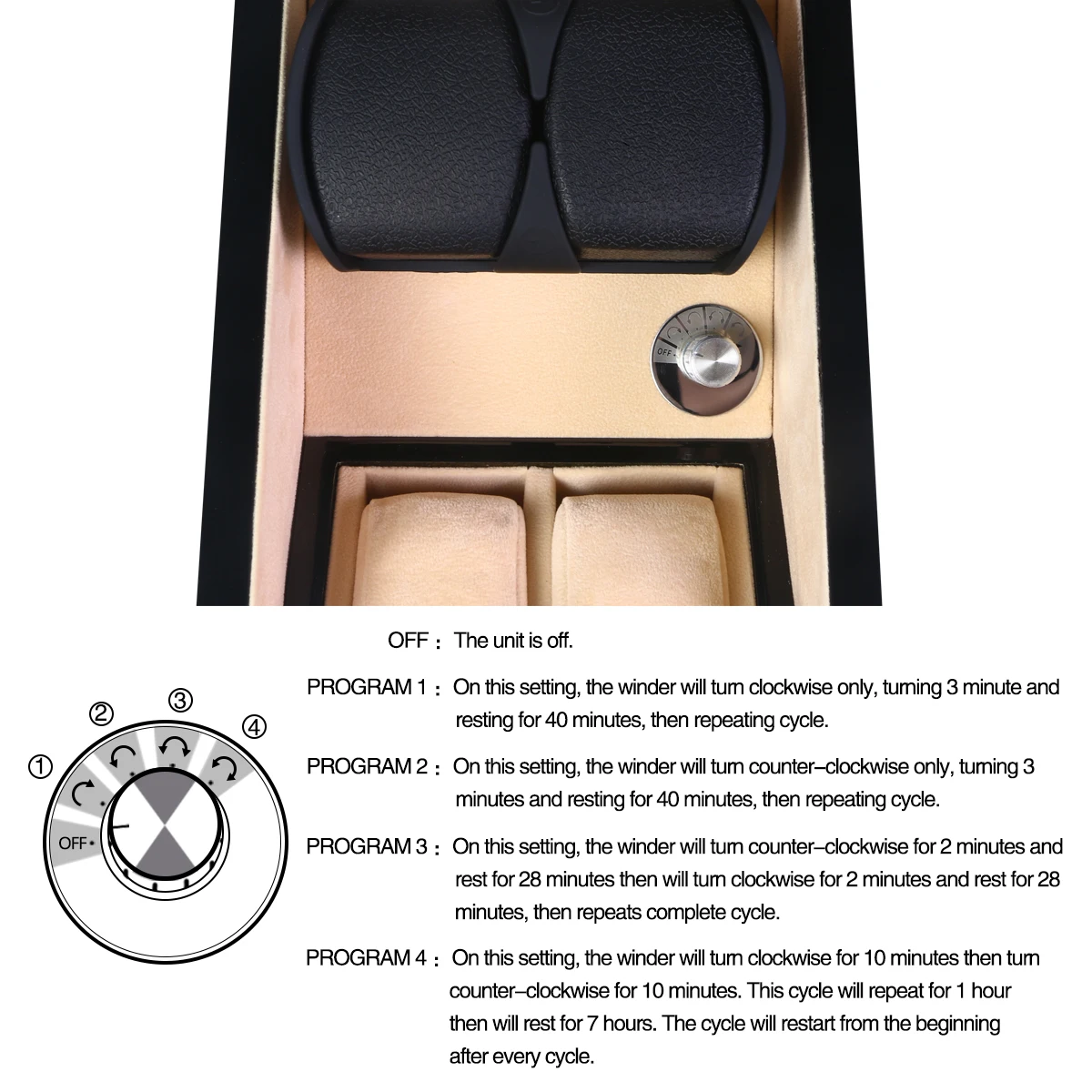 Шкатулка для завода часов чехол хранения витрина автоматический деревянный с