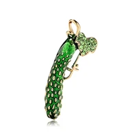fashion vegetarian jewelry green vegetables cucumber brooch for accessories pin