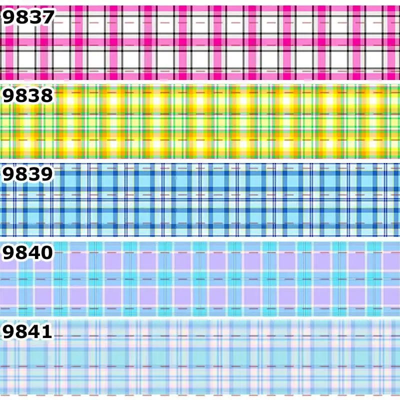 10 ярдов Различные размеры корсажная лента сказочная с принтом в клетку/19079837