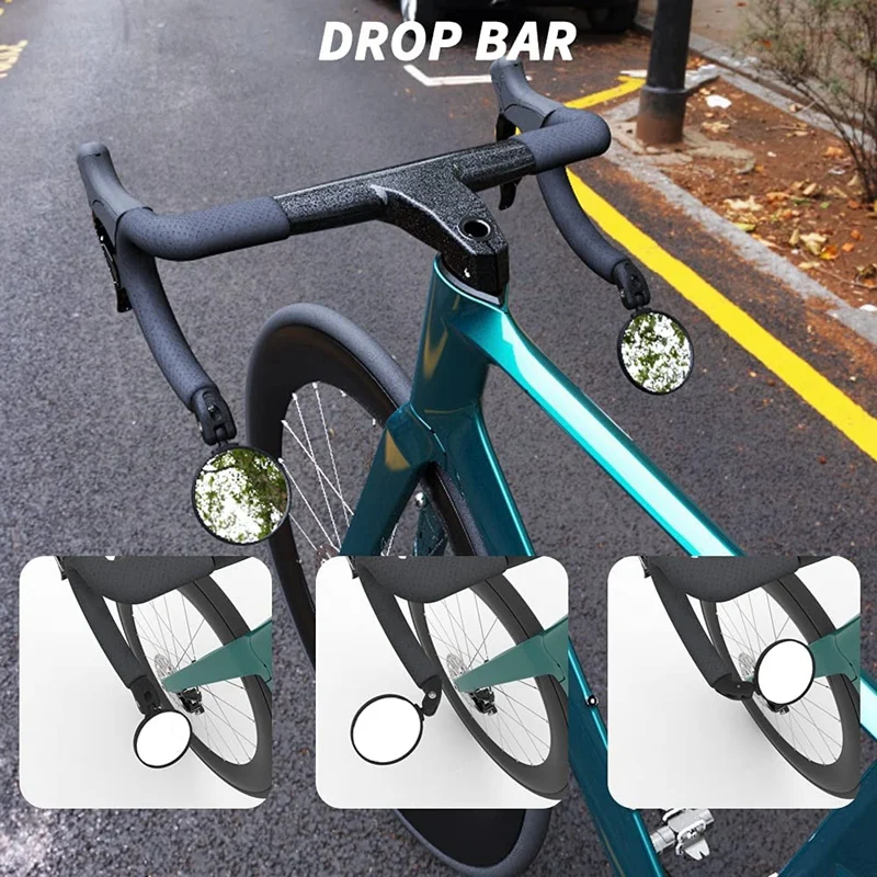 2PCS Bicycle Cycling Rear View Mirror Adjustable Handlebar Wider Bicycles for Scooter Road Mountain Bike | Спорт и развлечения