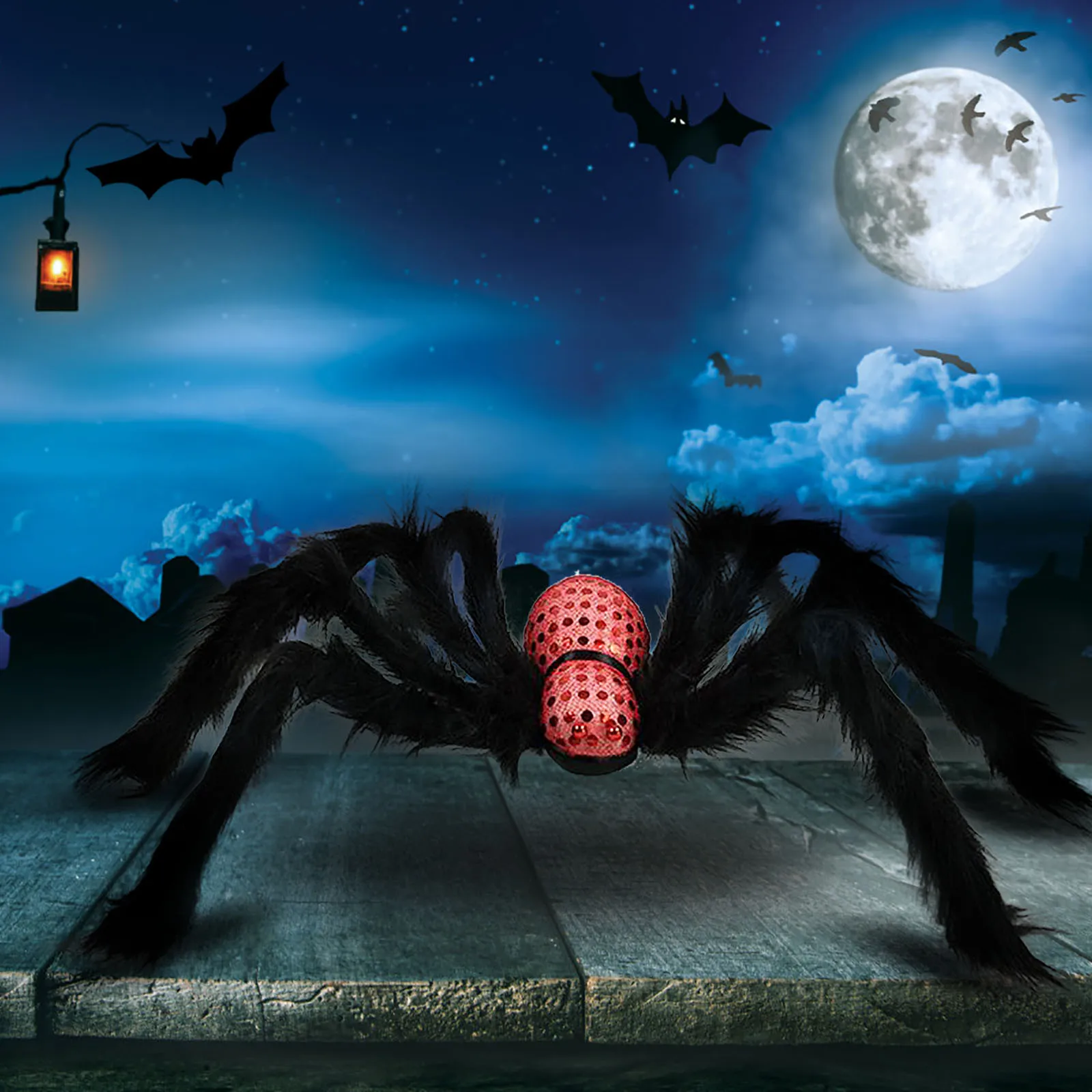 Плюшевый светлый паук на Хэллоуин украшения для вечерние дом с привидениями