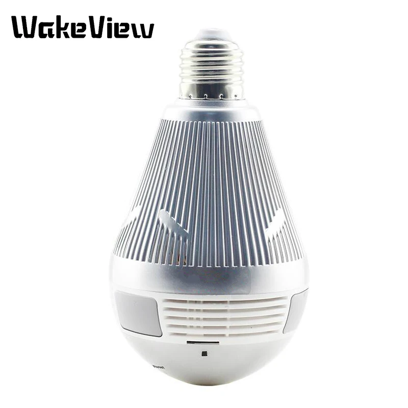 WakeView 360 градусов 1,3 м 2MP 3MP Беспроводная панорамная Домашняя безопасность WiFi CCTV рыбий глаз лампа ip-камера в форме лампы двухстороннее аудио