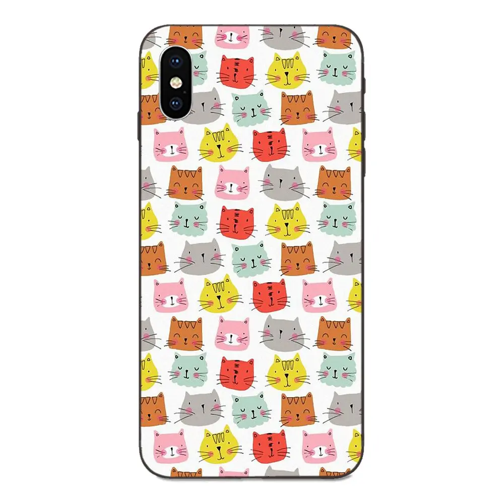 Красочные кошачьи кошки обои для Galaxy A3 A5 A6 A6s A7 A8 A9 A10 A20E A30 A40 A50 A60 A70 A80 A90 Plus 2018 TPU