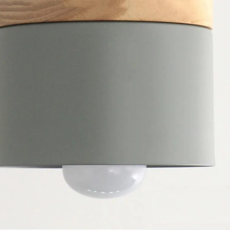 Современный светодиодный подвесной светильник из железа и дерева